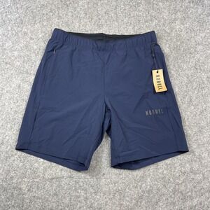 Nobull Men's Training Shorts Blue 8" Active Performance Nylon Unlined Small